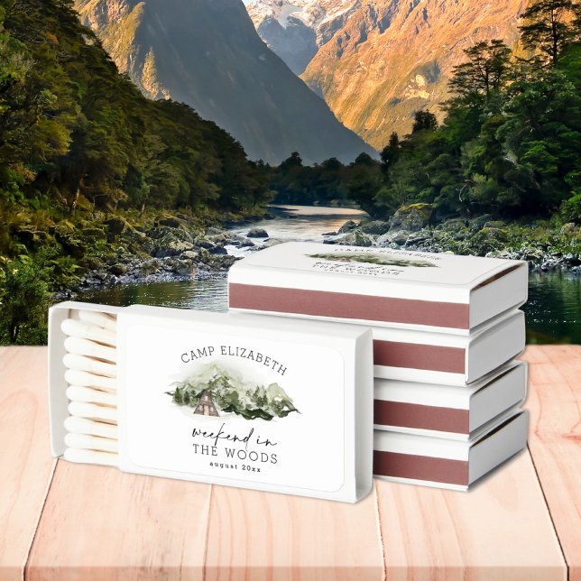 Weekend in the Woods Camping Bachelorette Matchboxes (Creator Uploaded)