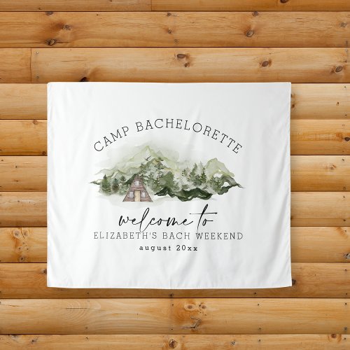 Weekend in the Woods Camping Bachelorette Tapestry