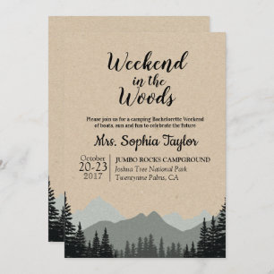 Weekend in the Woods Invitation