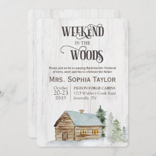 Weekend in the Woods Invitation