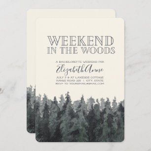 Weekend in the Woods Party Invitation