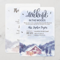 Weekend in the Woods Winter Invitation