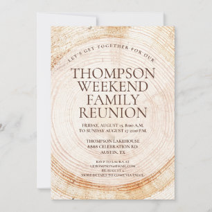 Weekend Lakehouse Family reunion  Invitation