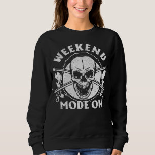 Weekend Mode On Drummer Cool Drum Player Drumming  Sweatshirt