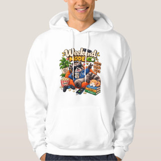 Weekend Mode Raccoon – Cozy Lazy Raccoon Weekend Hoodie