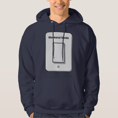 Weekend Mode Toggle Minimal UI Design Hoodie