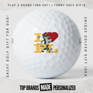 Weekend Money Game I Love Florida Golfing Gator Golf Balls