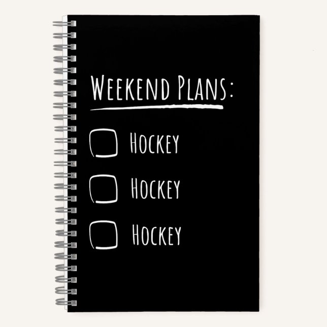 Weekend Plans Hockey Notebook (Front)