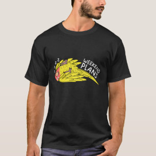 Weekend Plans Parrot I Sleeping Peach faced Lutino T-Shirt