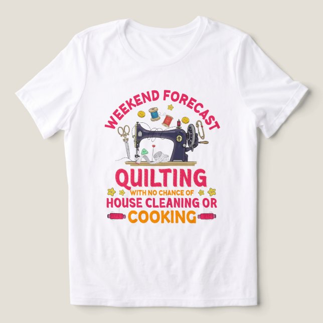 Weekend Quilter Tri-Blend Shirt (Design Front)