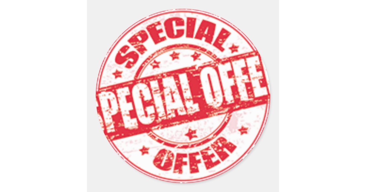 weekend special offer limited time offer only classic round sticker | Zazzle.com