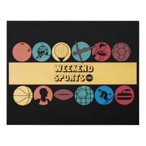 Weekend Sports _ retro promo graphic Panel Wall Art