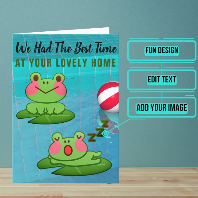 Weekend Stay with Frog Design Letterpress Thank You Card (This is a great card to thank someone who showed you hospitality.)