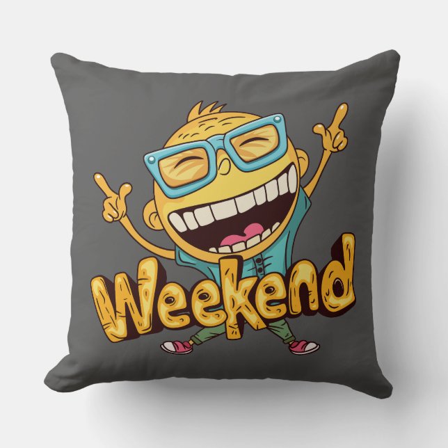 Weekend Throw Pillow (Front)