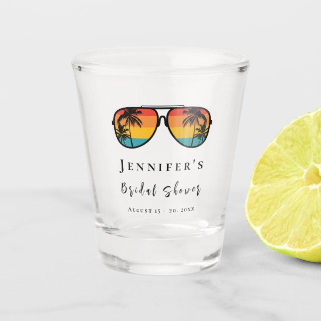 Weekend Trip Personalized Bachelorette Party Shot Glass (Front)