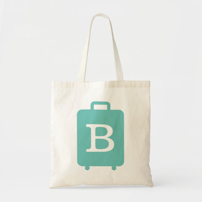 Weekend trip travel tote bag with custom monogram (Front)