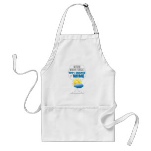 Weekend Weather Forecast Sunny 100% Chance of Wine Adult Apron