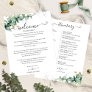 Weekend Wedding Itinerary For Guests Greenery