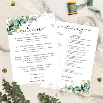 Weekend Wedding Itinerary For Guests Greenery Invitation by StampsbyMargherita at Zazzle