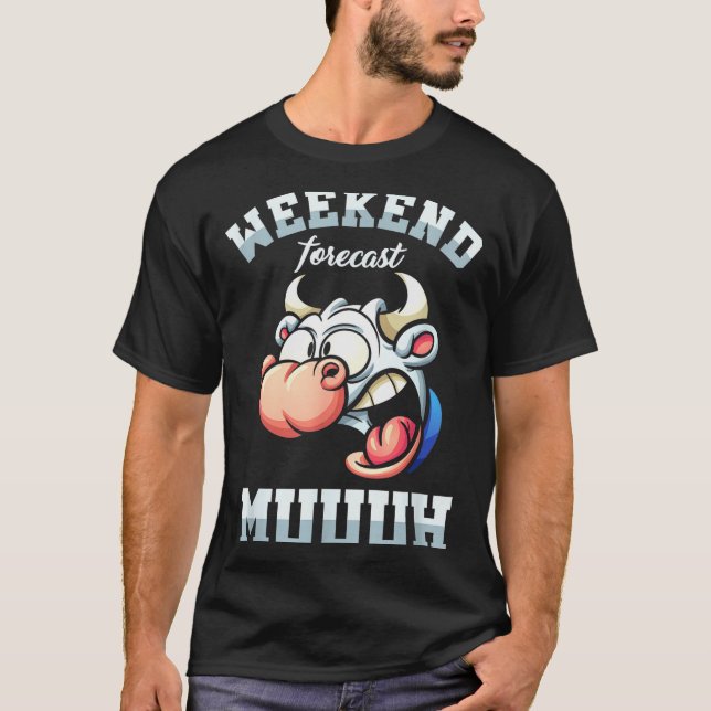 Weekend Week Forecast Friday Vacation Workweek Gif T-Shirt (Front)