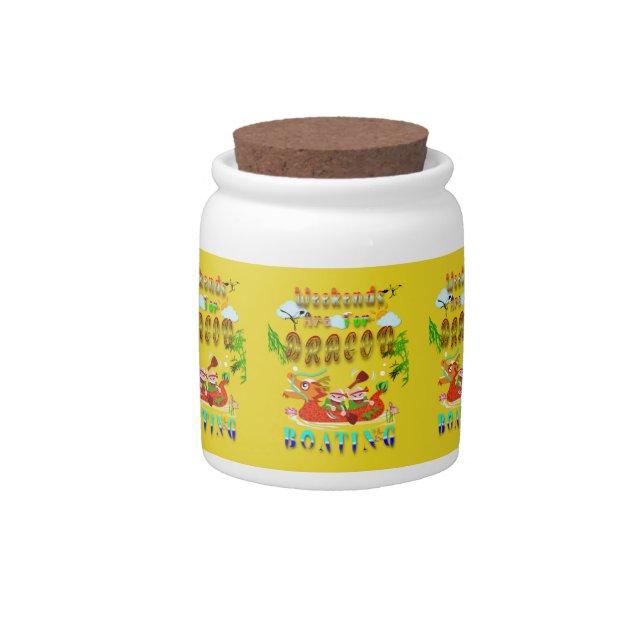 Weekends Are For Dragon Boating Candy Jar (Front)