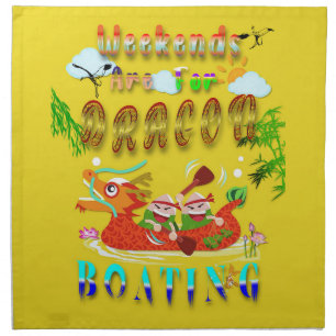 Weekends Are For Dragon Boating Cloth Napkin