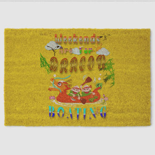 Weekends Are For Dragon Boating Fiber Doormat