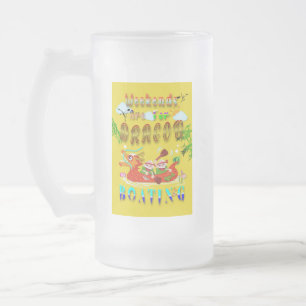 Weekends Are For Dragon Boating Frosted Glass Beer Mug