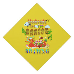 Weekends Are For Dragon Boating Graduation Cap Topper