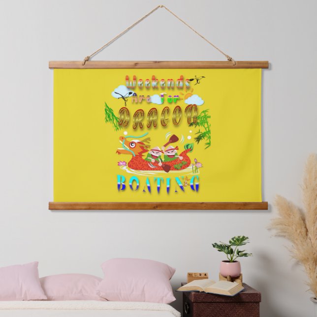 Weekends Are For Dragon Boating Hanging Tapestry (Bedroom)