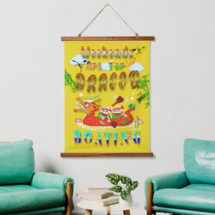 Weekends Are For Dragon Boating Hanging Tapestry