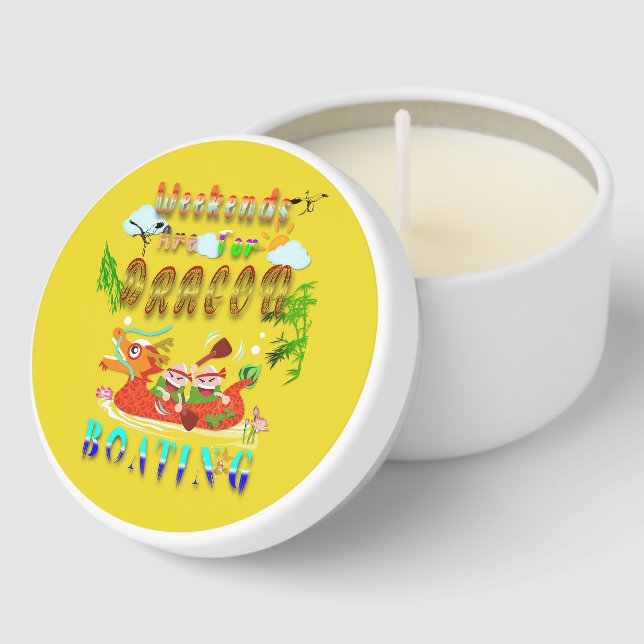 Weekends Are For Dragon Boating Mini Candle Favors (Corner)