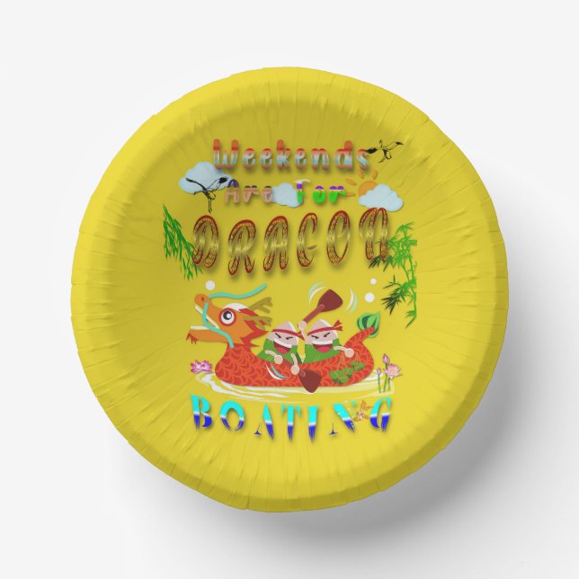 Weekends Are For Dragon Boating Paper Bowls (Front)