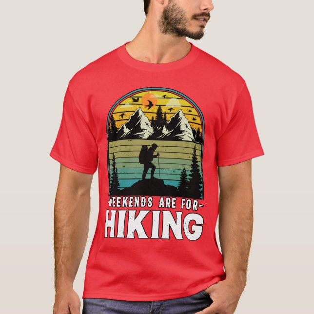 Weekends Are For Hiking Nature Camping boy T-Shirt (Front)