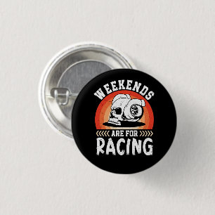 Weekends Are For Racing Funny Dirt Bike Art Engine Button