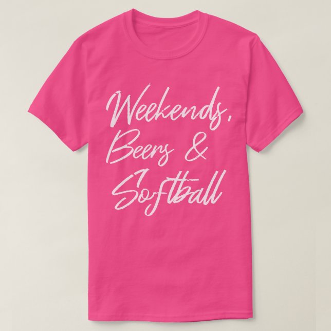 Weekends Beers And Softball III T-Shirt (Design Front)