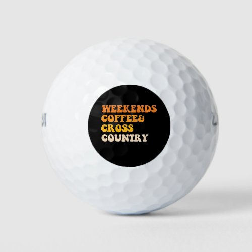 Weekends Coffee Cross Country Runner Golf Balls