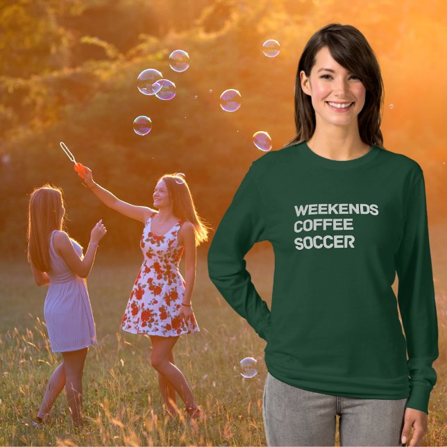 Weekends Coffee & Soccer Comfort Colors T-Shirt  (Weekends Coffee & Soccer Comfort Colors T-Shirt - Relaxed Weekend Vibes, Soccer Lover Gift)