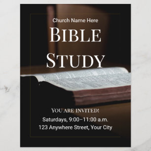 Weekly Bible Study Gathering Church Event  Flyer