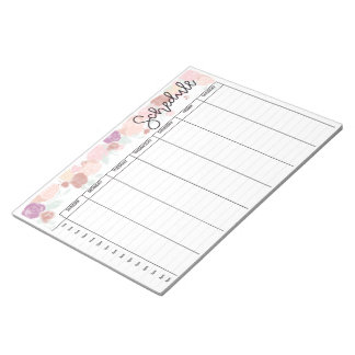 Weekly Blank Planner Notepad