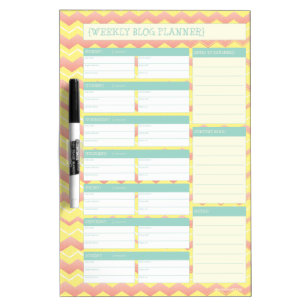 Weekly Blog Planner Dry Erase Board
