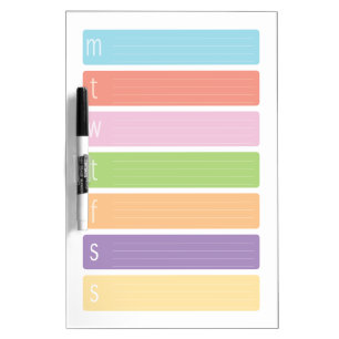 weekly calendar dry erase board