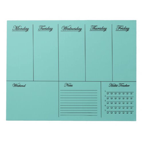 Weekly Calendar Notepad