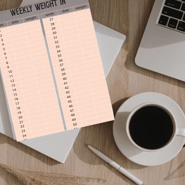 Weekly Check In Weight Tracker Dry Erase Board | Zazzle
