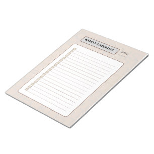 Weekly Checklist Planner Notepad
