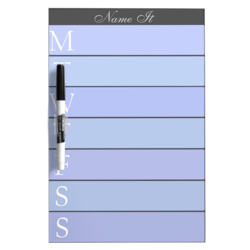 Weekly Day Planner Calendar List to Do Dry Erase Board