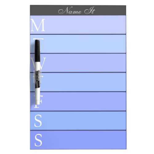 Weekly Day Planner Calendar List to Do Dry Erase Board