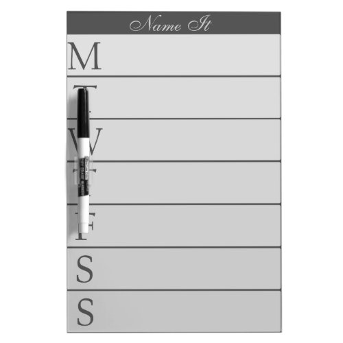 Weekly Day Planner Calendar List to Do Dry Erase Board