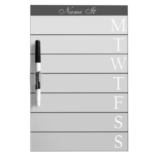 Weekly Day Planner Calendar List to Do Dry Erase Board