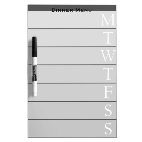 Weekly Day Planner Calendar List to Do Dry Erase Board